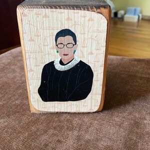 ARCHd Ruth Bader Ginsburg Wood Bookend